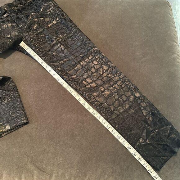 Black Patterned Double Breasted 2 Piece Suit Tuxedo Size 34 Jacket 29/31 Pants - Picture 11 of 15